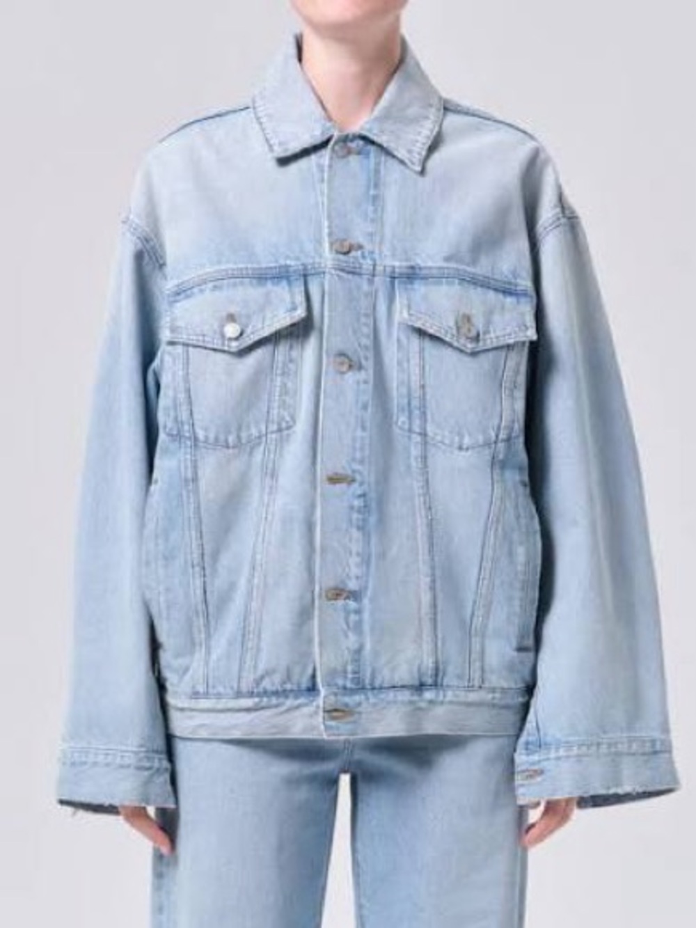 Agolde Evin Denim Jacket in Scroll